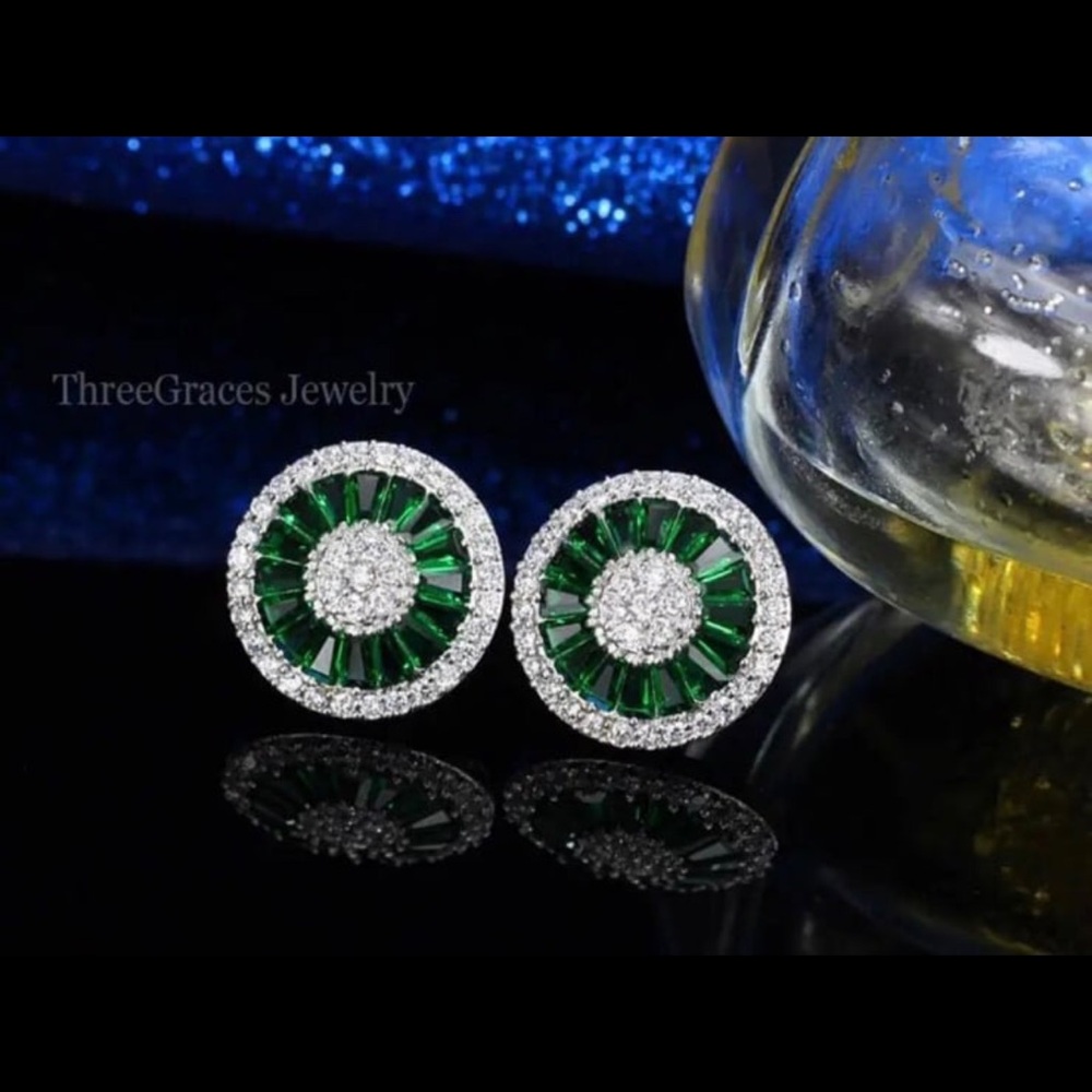 Sterling Silver Ruby Crystal Studs With Swarovski… - image 8